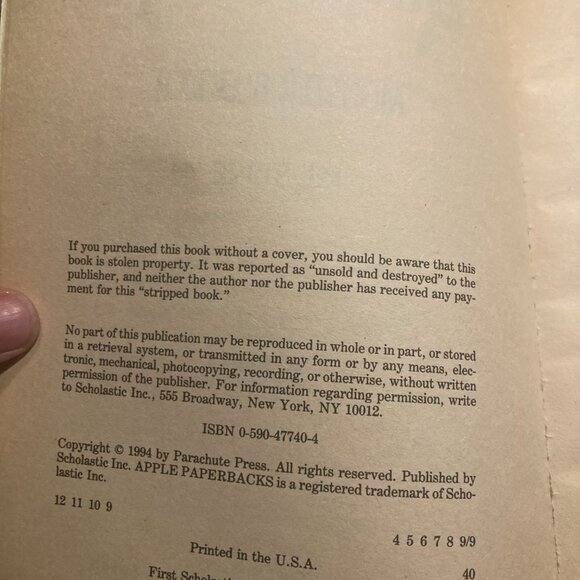 Vintage Book-Goosebumps Monster Blood 2-1994 RL Stine - Picture 2 of 4